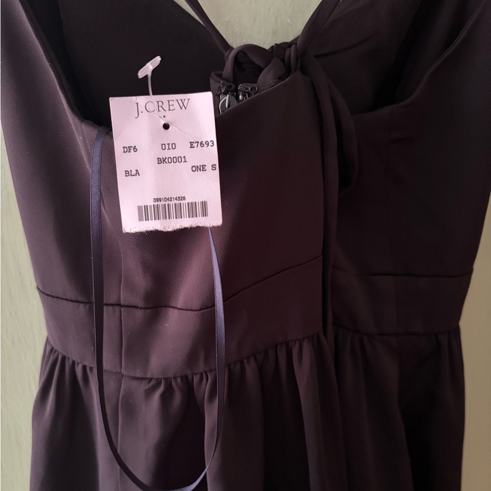 J. Crew Black Midi Sundress with Ruffled Hem - Picture 6 of 11